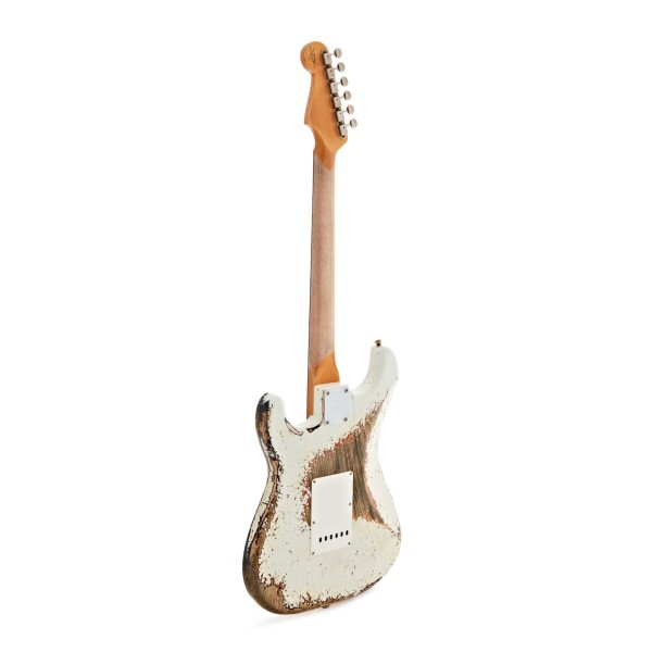 Fender Custom Shop 1961 Stratocaster Super Heavy Relic, Aged Olympic White over 3-Color Sunburst - back