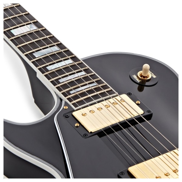 Gibson Custom Les Paul Custom Left Handed, Ebony #CS402843 - upper frets