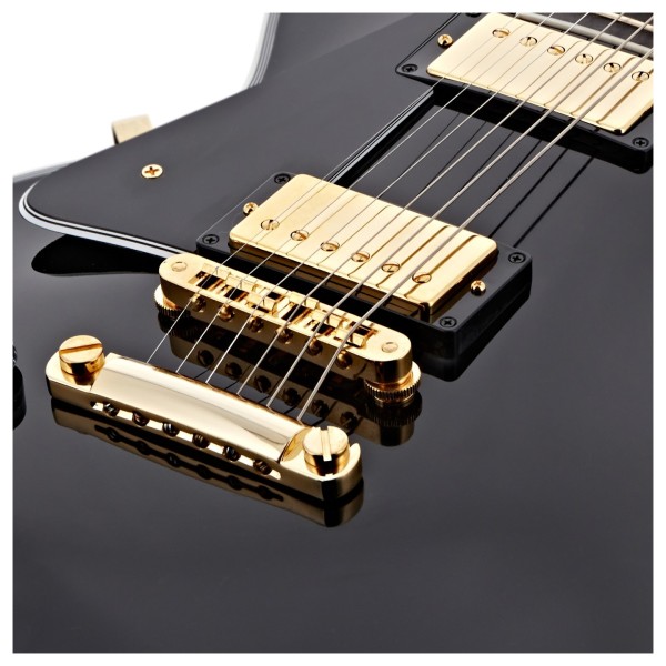 Gibson Custom Les Paul Custom Left Handed, Ebony #CS402843 - bridge and pickup