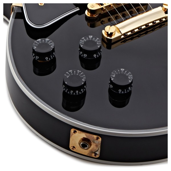 Gibson Custom Les Paul Custom Left Handed, Ebony #CS402843 - controls