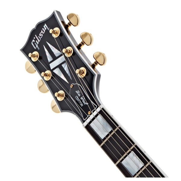 Gibson Custom Les Paul Custom Left Handed, Ebony #CS402843 - headstock