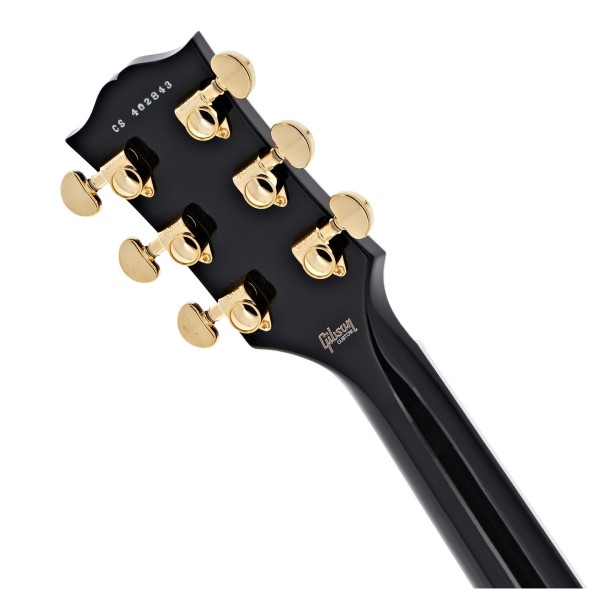 Gibson Custom Les Paul Custom Left Handed, Ebony #CS402843 - back of headstock