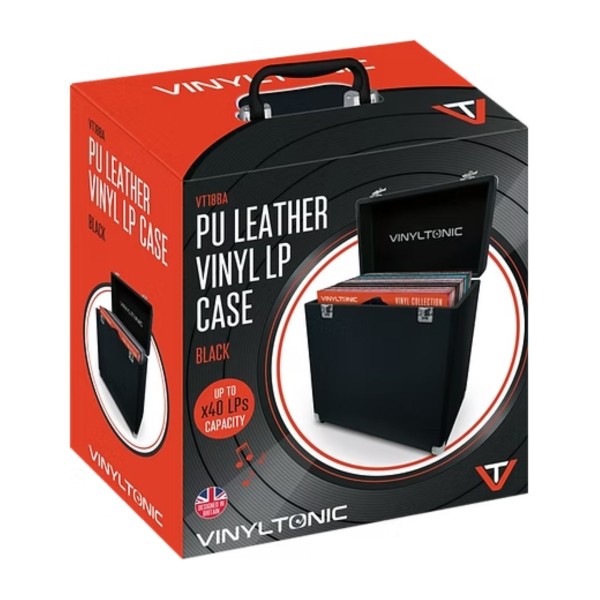 Vinyl Tonic PU leather LP Case, Black - box 