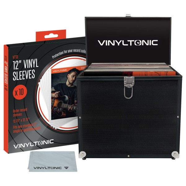 Vinyl Tonic Black LP Case With Cloth & 10pk Outer Sleeves - Main