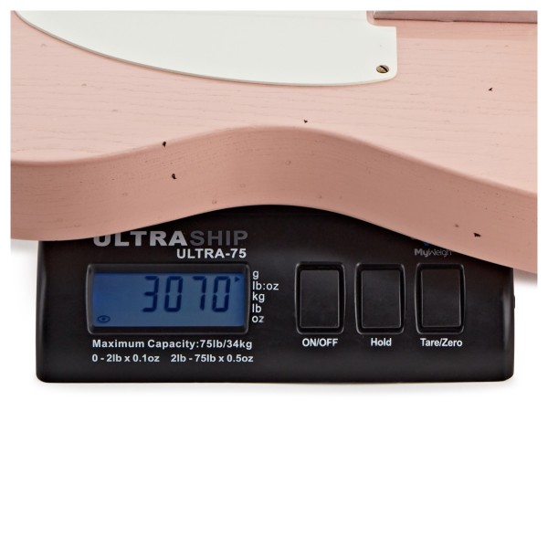 Fender Custom Shop Limited Edition Roasted Reverse '50s Telecaster Journeyman Relic, Aged Shell Pink - weight shot