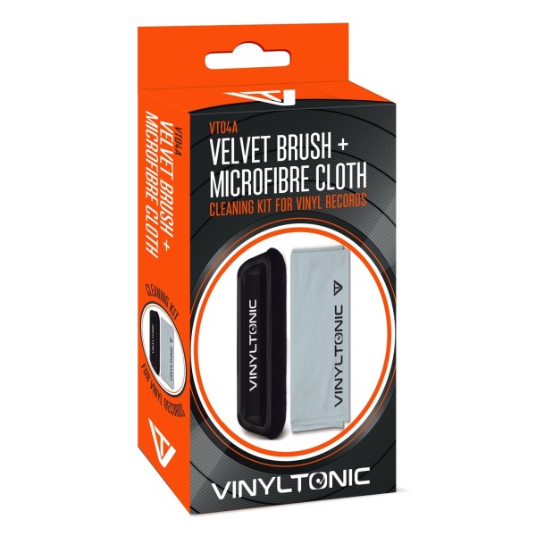 Vinyl Tonic Velvet Brush and Microfibre Cloth Cleaning Kit - Box