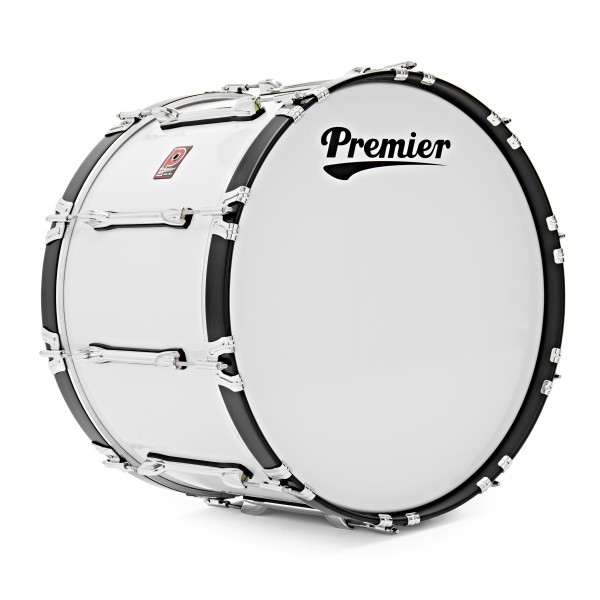 Premier Marching Parade Bass Drum 22” x 14” Bass Drum, White