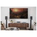 Denon DRA-900H 2 Channel AV Receiver, Silver - Lifestyle / Turntable & TV Entertainment Setup