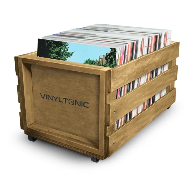 Vinyl Tonic Stackable LP Crate, Teak - main 