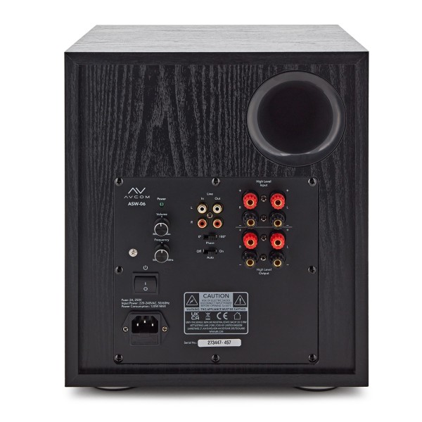 AVCOM 6" Active Subwoofer, Black