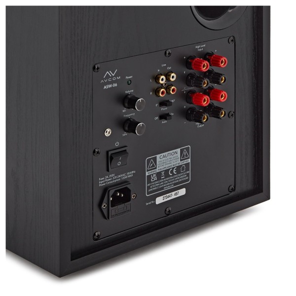 AVCOM 6" Active Subwoofer, Black