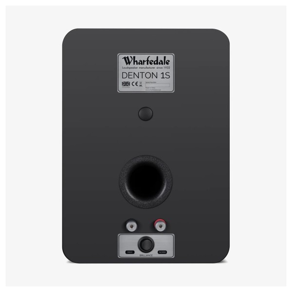 Wharfedale Denton 1S Passive Bookshelf Speaker, Black rear 