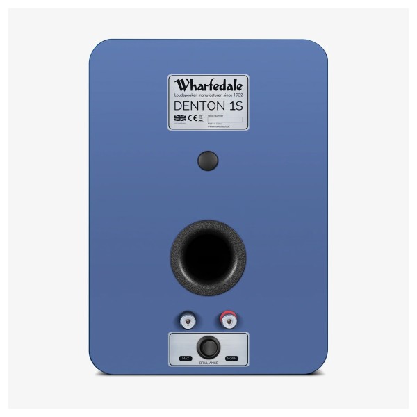 Wharfedale Denton 1S Passive Bookshelf Speaker, Blue rea r