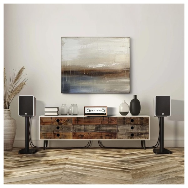 Wharfedale Denton 1S Passive Bookshelf Speaker, White - lifestyle 3