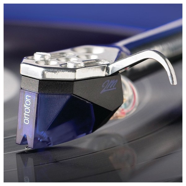 Ortofon 2M Blue Moving Magnet Cartridge - Lifestyle Image, up-close