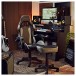 modul Reclining Studio Chair and Footstool, Black and Grey