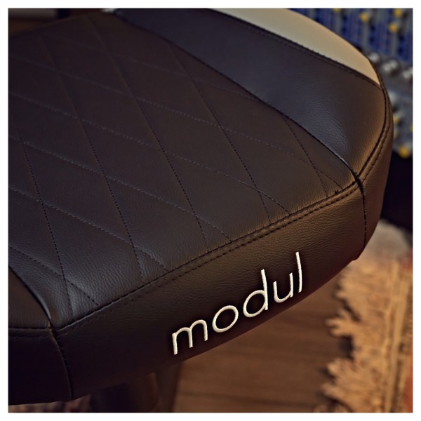 modul Studio Chair and Footstool, Black and Grey