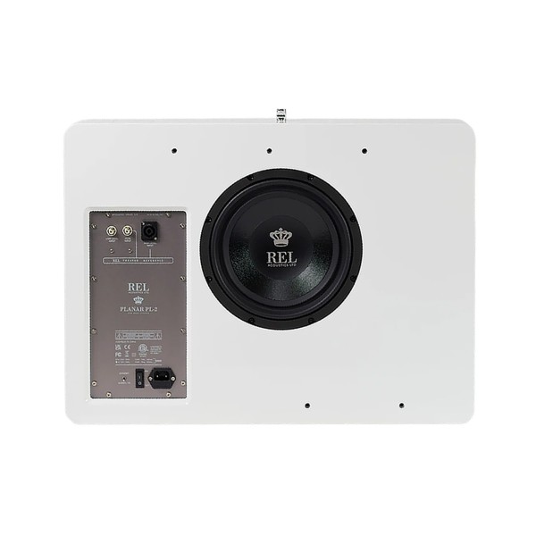 REL Planar PL-2 Subwoofer, Gloss White rear 