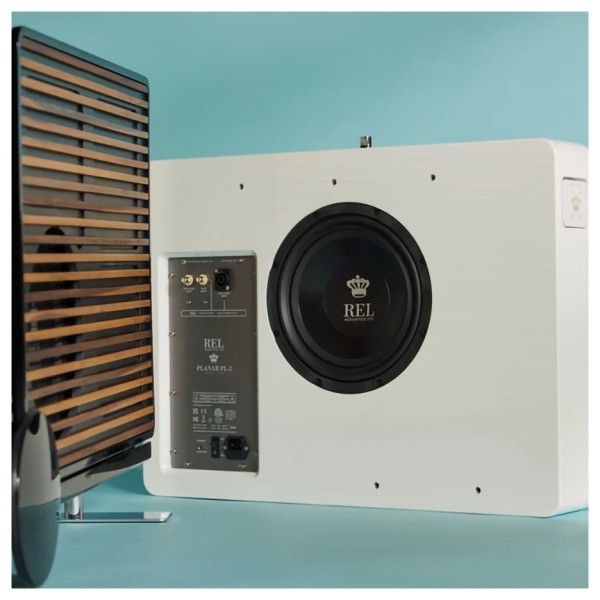 REL Planar PL-2 Subwoofer, Gloss White lifestyle 