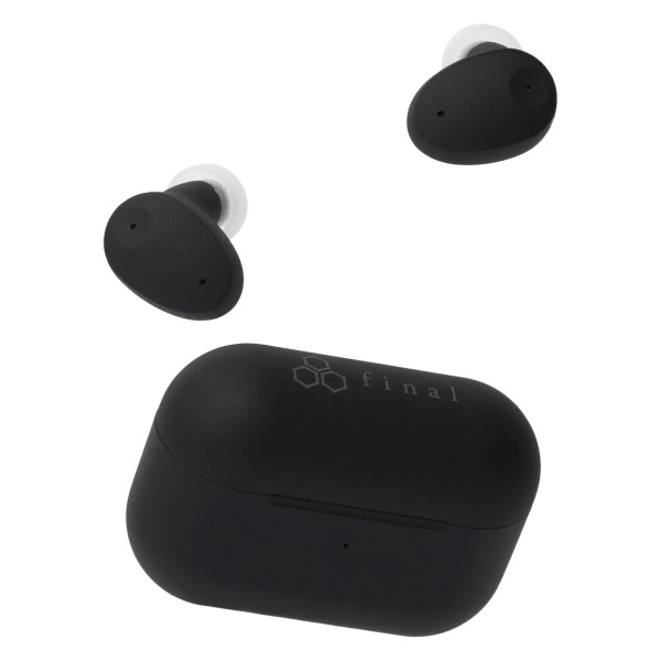 Final ZE300 Compact Wireless ANC Earbuds, Black - Diorama