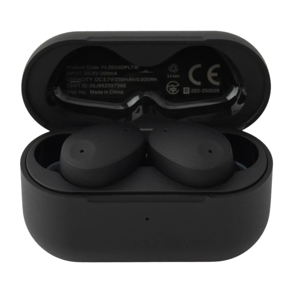 Final ZE300 Compact Wireless ANC Earbuds, Black - In Case