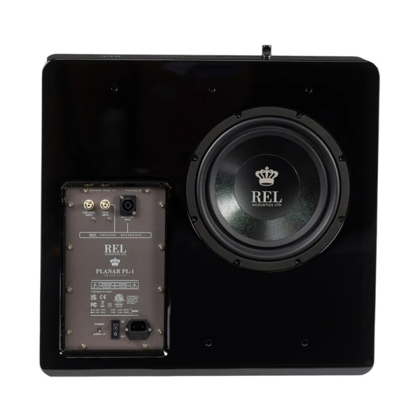 REL Planar PL-1 Subwoofer, Gloss Black - rea r