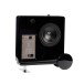 REL Planar PL-1 Subwoofer, Gloss Black wheels rear 