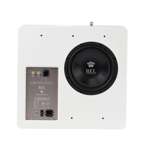 REL Planar PL-1 Subwoofer, Gloss White rea r