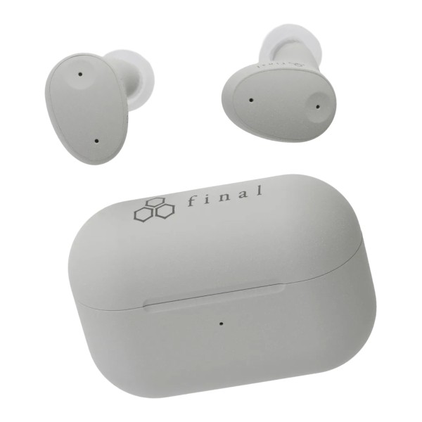 Final ZE300 Compact Wireless ANC Earbuds, Greige - Panorama