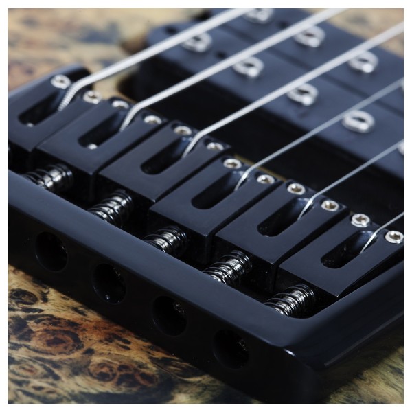 Schecter Reaper-6, Satin Inferno Burst Bridge Closeup