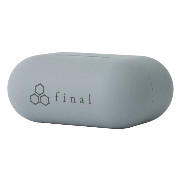 Final ZE300 Compact Wireless ANC Earbuds, Sky Gray - Case Horizontal