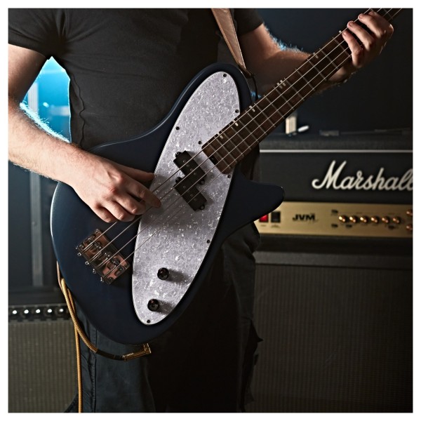 Hartwood Satellite Bass Guitar, Metallic Blue