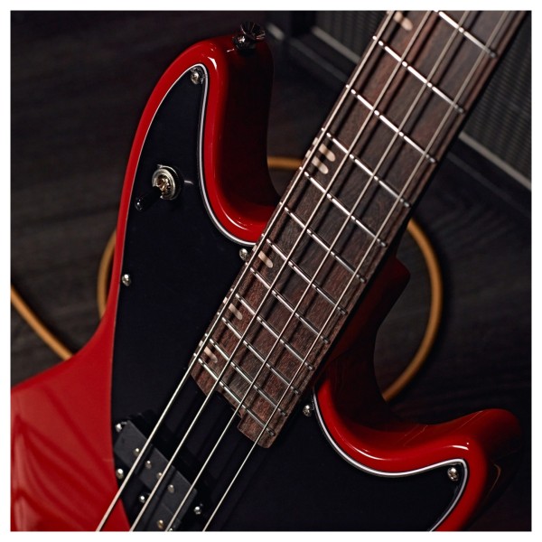 Hartwood Delta Bass Guitar, Orchard Red