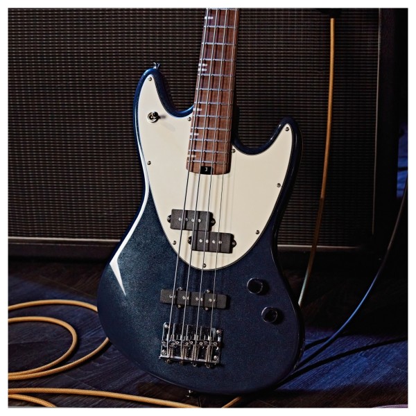 Hartwood Delta Bass Guitar, Metallic Blue