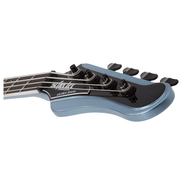 Schecter Ultra Bass, Pelham Blue - headstock