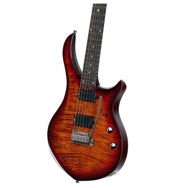 Sterling Majesty MAJ200X Spalted Maple, Blood Orange Burst - body
