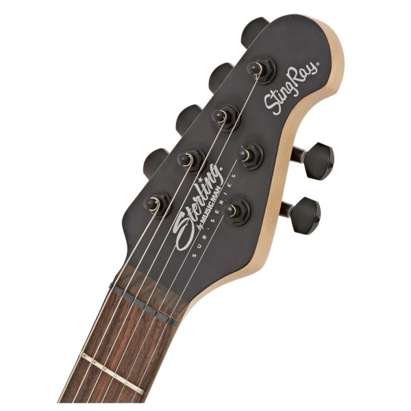 Sterling StingRay Guitar SR30, Stealth Black - headstock