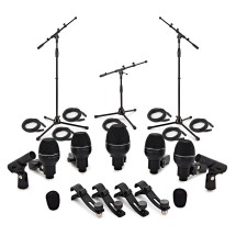Lambden Audio DK7 Pro 7 Piece Drum Kit Mic Set with Stands & Cables