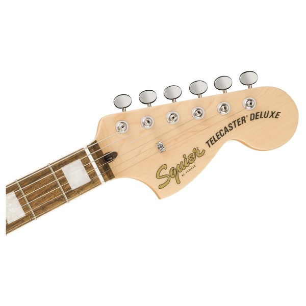 Squier Paranormal Troublemaker Telecaster Deluxe Bigsby, Honey Sunburst - headstock