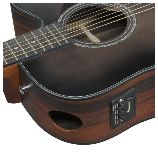 Ibanez AAD70CE Advanced Acoustic, Transparent Charcoal Burst - A.I.R.port
