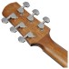 Ibanez AAD70CE Advanced Acoustic, Transparent Charcoal Burst - back of headstock