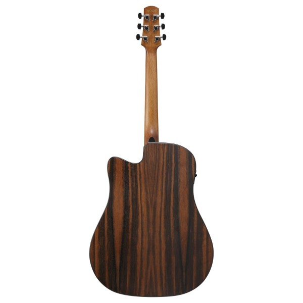 Ibanez AAD70CE Advanced Acoustic, Transparent Charcoal Burst - back
