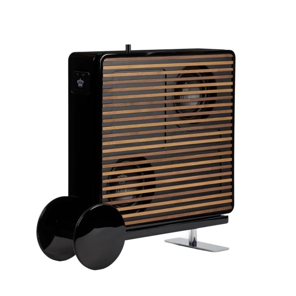 REL Planar Cart-1, Black - context with wooden grille 