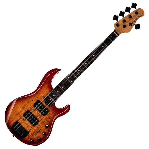 Sterling StingRay 5 HH RAY35HH Spalted Maple, Blood Orange Burst