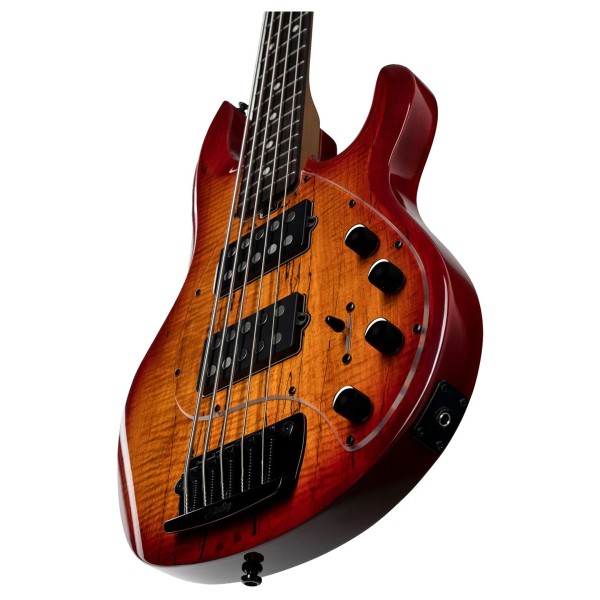Sterling StingRay 5 HH RAY35HH Spalted Maple, Blood Orange Burst - body