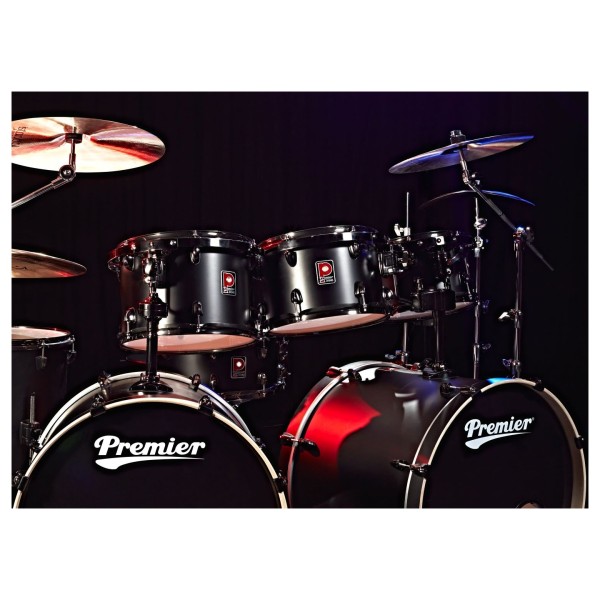 Premier Artist 22" 8pc Classic Rock Shell Pack, Matte Black