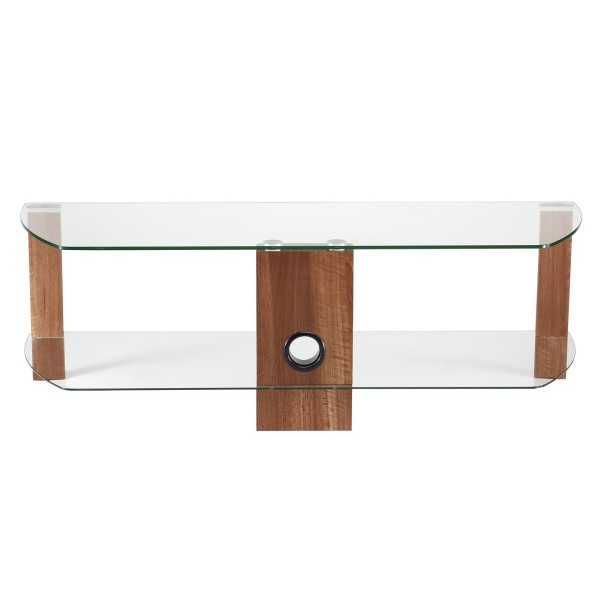Alphason Century ADCE1200 Glass TV (up to 55-inch) Stand, Walnut Back View