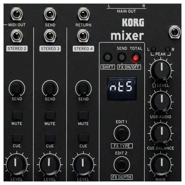 Korg NTS-4 Mixer and Audio Interface - Detail