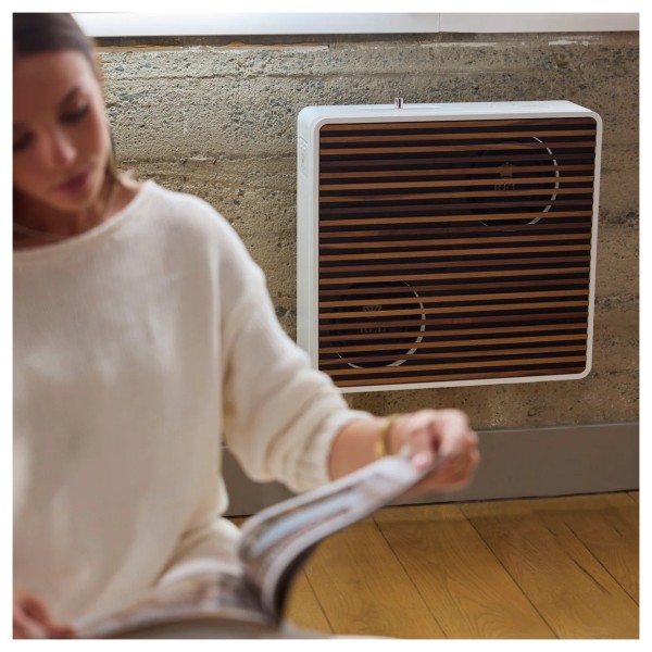 REL Planar PL-1 Subwoofer Premium Wood Grille, Gloss White Trim - lifsetyle 