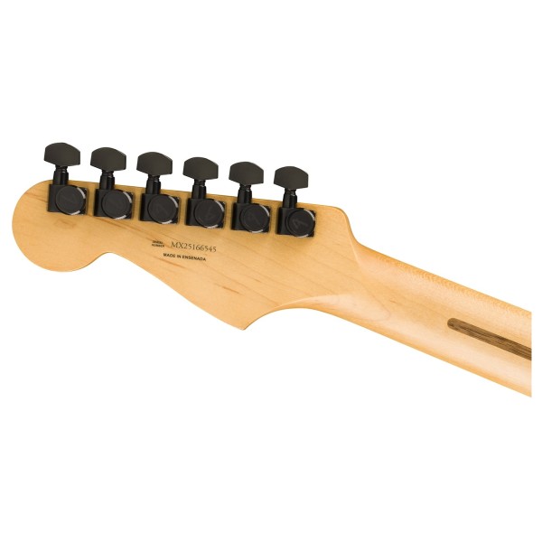 Fender Limited Edition Player Fusion Stratocaster HSS, Ebony Fingerboard, Black - back of headstock